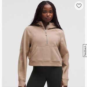 Tan Half-Zip Hoodie